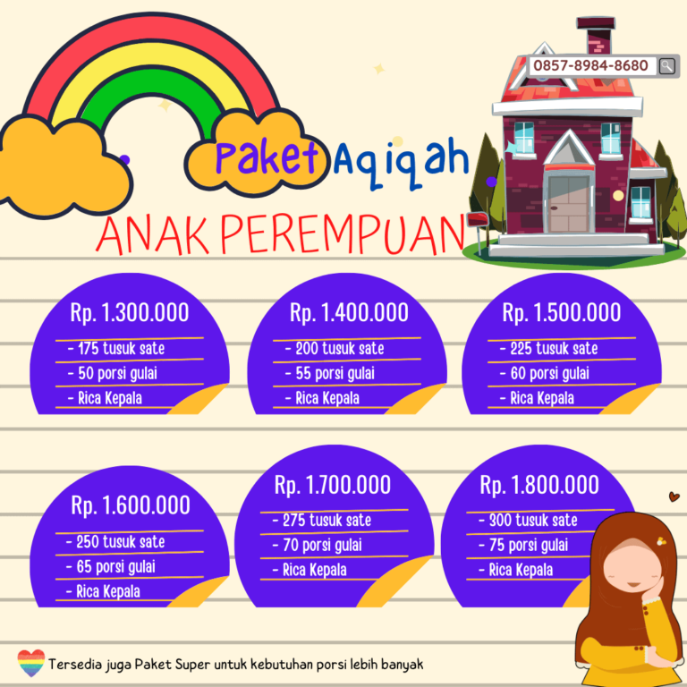 daftar harga paket aqiqah anak perempuan